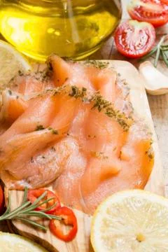 Salmon with spices Фото