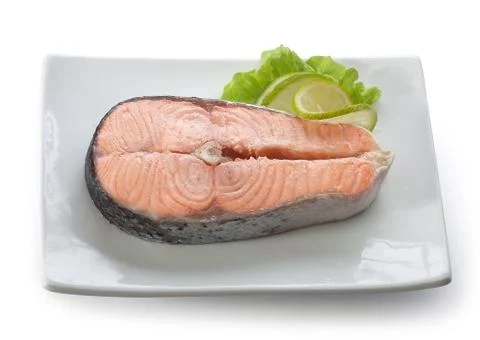 Salmon stake Stock-Fotos