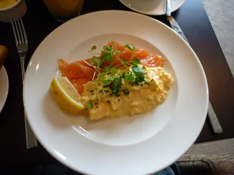 A salmon starter Stock Photos