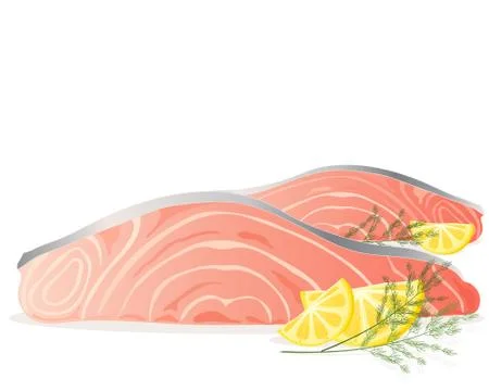 Salmon steak Illustrazione stock