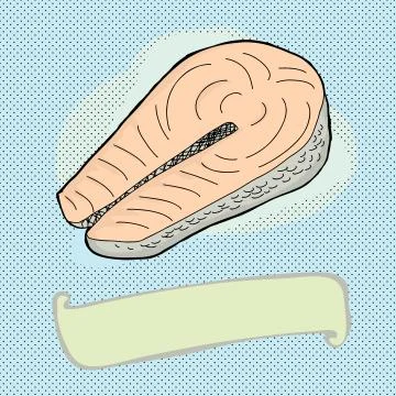 Salmon steak Stock Illustration