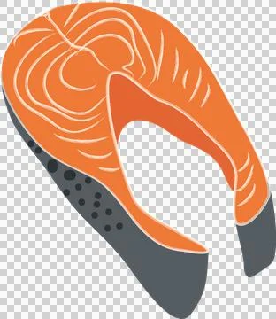 Salmon Steak Illustration Illustrazione stock