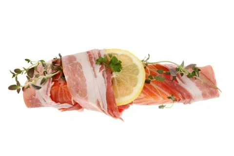 Salmon steak Stock Photos