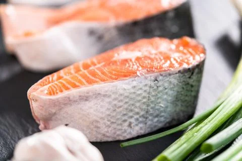 Salmon Steak Stock Photos