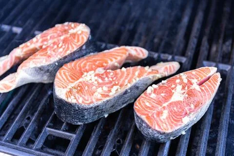 Salmon Steak Stock Photos
