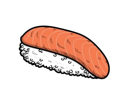 Salmon Sushi Stock Illustration