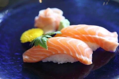 Salmon sushi Stock Photos