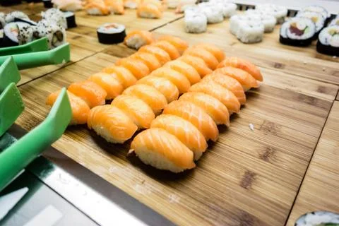 Salmon sushi Stock Photos