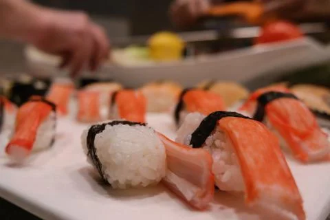 Salmon sushi Stock Photos