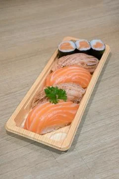 Salmon Sushi Set Foto stock