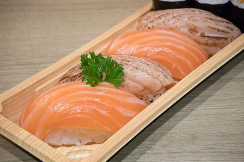 Salmon Sushi Set Foto stock