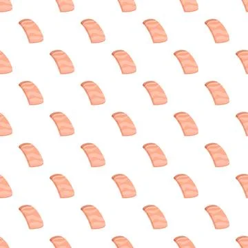 Salmon sushi slice seamless pattern design Stock Illustration