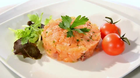 Salmon tartare Video stock 37692534