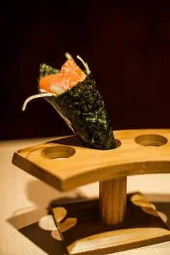 Salmon Temaki Stock Photos