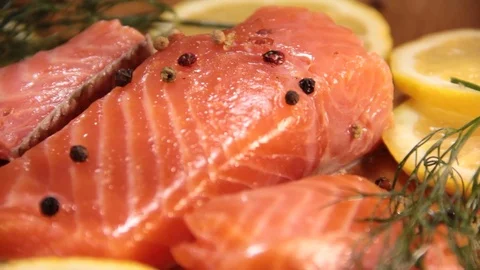 Salmon trout turns Stock Footage 77009219