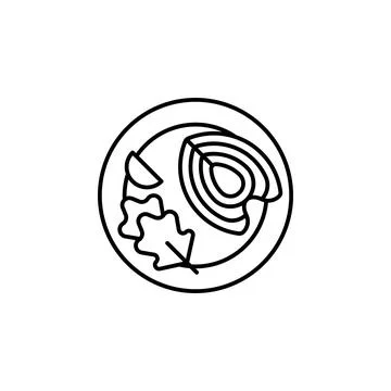 Salmon vector icon. Food icon line style Stock Illustration