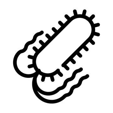 Salmonella bacteria line icon vector isolated illustration Stock Illustration