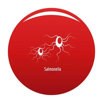 Salmonella icon red Stock Illustration