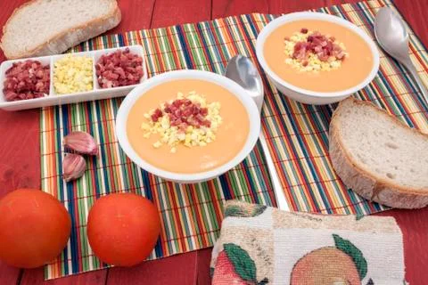 Salmorejo horizontal Stock Photos