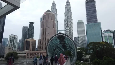 Saloma Link of Kuala Lumpur Stock Footage 145684841