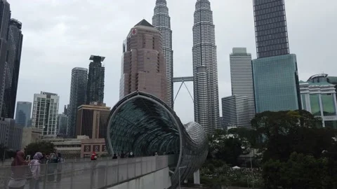 Saloma Link of Kuala Lumpur Stock Footage 145685095