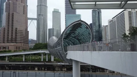 Saloma Link of Kuala Lumpur Stock Footage 145685607