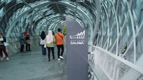 Saloma Link of Kuala Lumpur Stock Footage 145686398