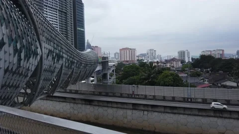 Saloma Link of Kuala Lumpur Stock Footage 145686756
