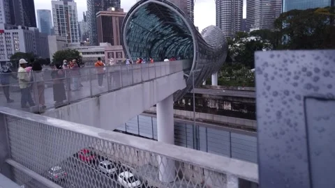 Saloma Link of Kuala Lumpur Stock Footage 145688162