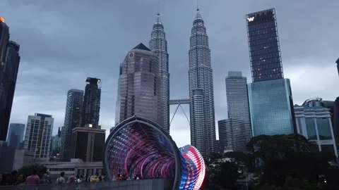 Saloma Link of Kuala Lumpur Stock Footage 145689061