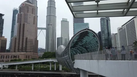 Saloma Link of Kuala Lumpur Stock Footage 145690097