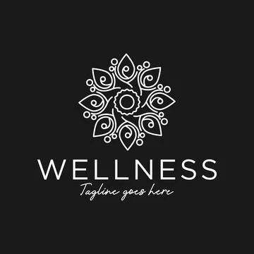 Salon and SPA Logo vector logo for Beauty woman and relaxation treatments, Ve Stock Illustration