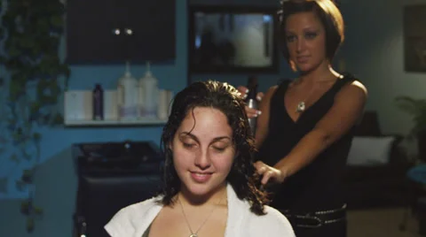 At the salon Stock-Footage 38526334