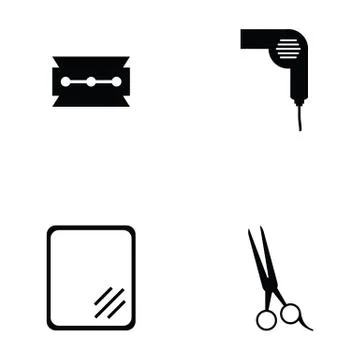 Salon icon set Stock Illustration