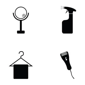 Salon icon set Illustrazione stock