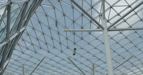 Salone del Mobile, some shots of the structures, and people . Stock Footage 49266101
