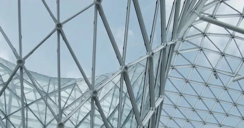 Salone del Mobile, some shots of the structures, and people . Stock Footage 49268200