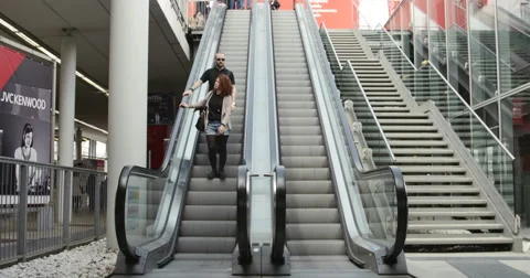 Salone del Mobile, some shots of the structures, and people . Stock Footage 49271697