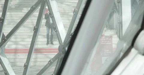 Salone del Mobile, some shots of the structures, and people . Stock Footage 49274921