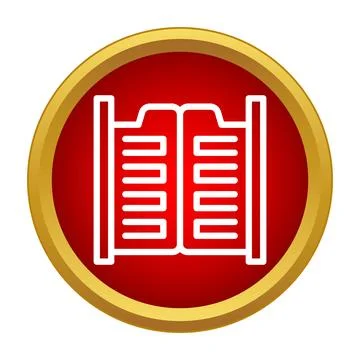 Saloon bar doors icon representing wild west entrance Stock Illustration