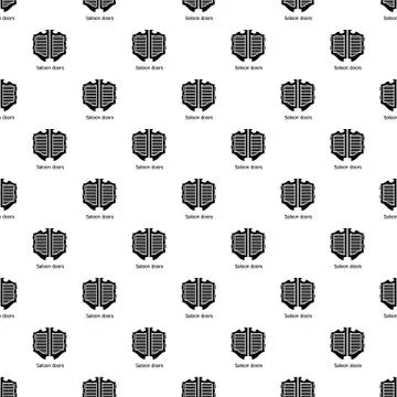 Saloon door pattern vector seamless Illustrazione stock