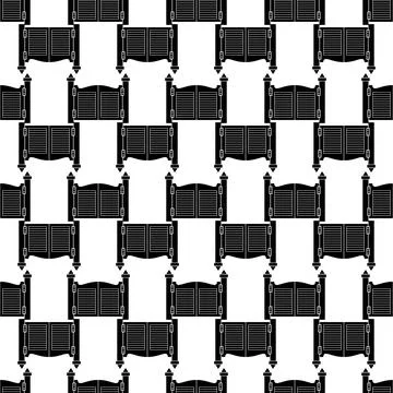 Saloon doors pattern seamless vector Stock Illustration