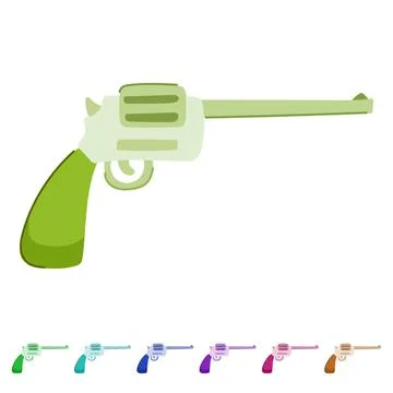 Saloon wild west pistol vector cartoon graphic Stock Illustration