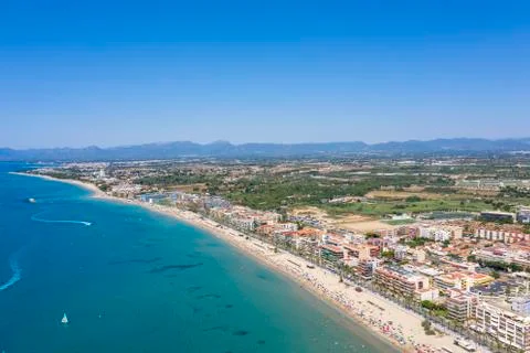 Salou beach. Spain.  Stock Photos