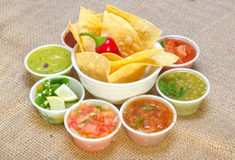 Salsa bar. Stock Photos