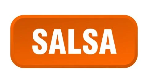Salsa button. salsa square 3d push button Illustrazione stock