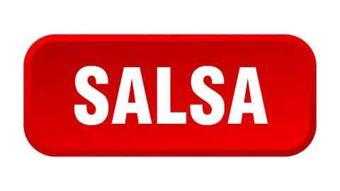 Salsa button. salsa square 3d push button Illustrazione stock