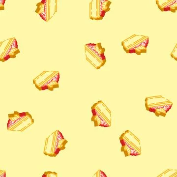 Salsa condiment isometric icon seamless pattern Stock Illustration