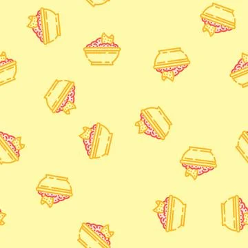 Salsa condiment vector seamless pattern Stock Illustration