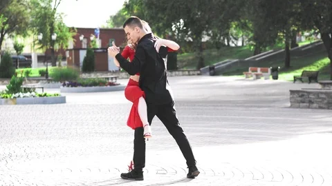 Salsa dance in a public location. Stock Footage 116491760